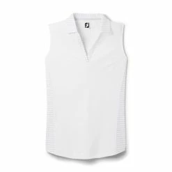 FootJoy Women's Open Placket Sleeveless Polo 26 FootJoy Women's Open Placket Sleeveless Polo -golf ball Shop footjoy womens open placket sleeveless polo white 01 58183.1673285373