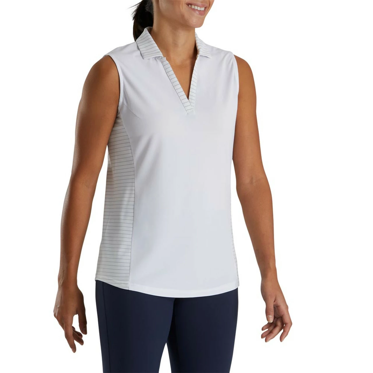 FootJoy Women's Open Placket Sleeveless Polo 12 FootJoy Women's Open Placket Sleeveless Polo - Image 10
