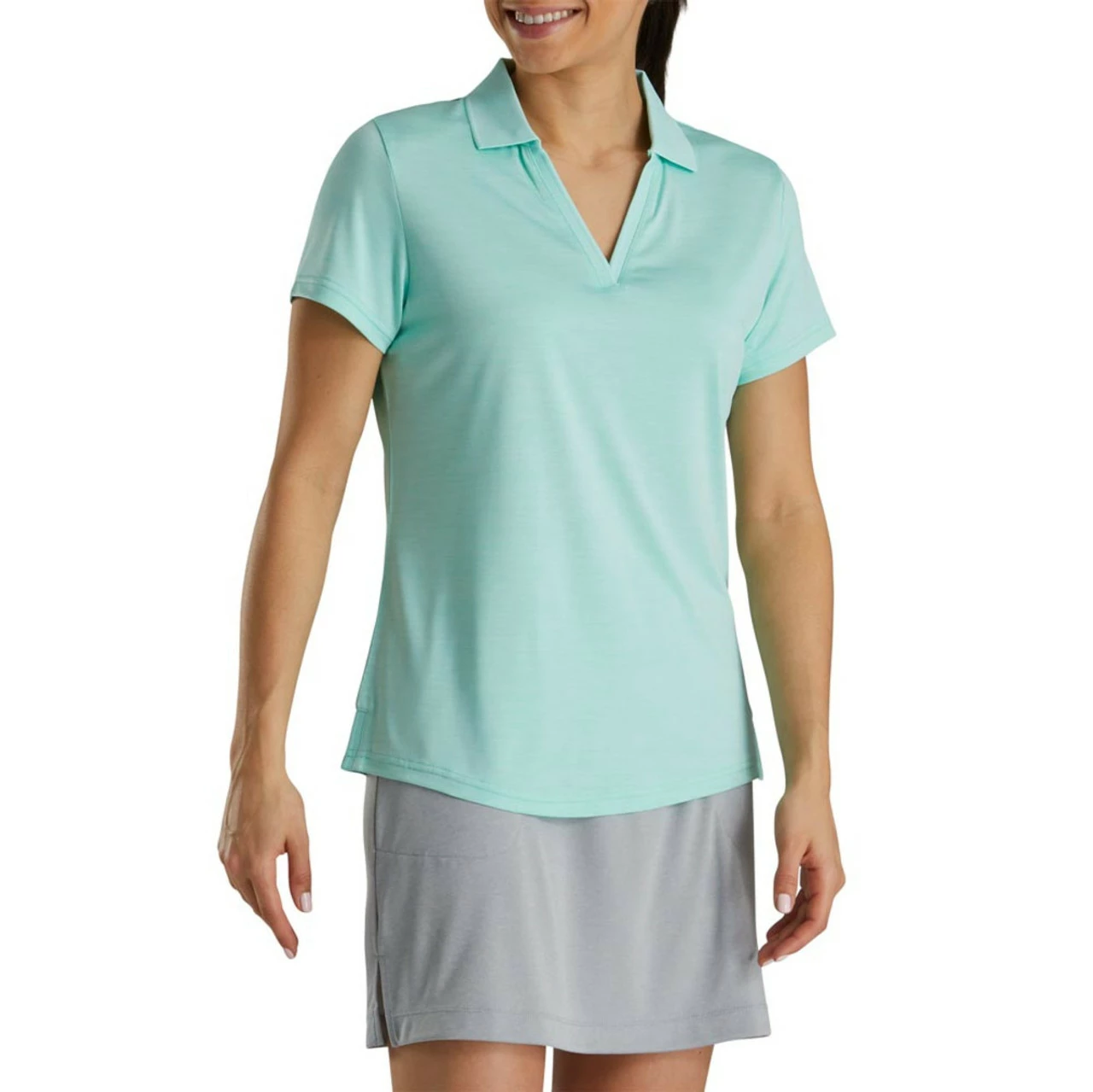 FootJoy Women's Open Placket Space Dye Polo 14 FootJoy Women's Open Placket Space Dye Polo - Image 12