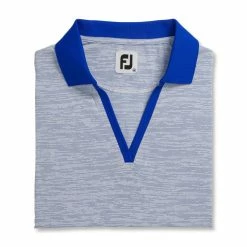 FootJoy Women's Open Placket Space Dye Polo 21 FootJoy Women's Open Placket Space Dye Polo -golf ball Shop footjoy womens open placket space dye polo white cobalt 05 38174.1631902167