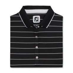 FootJoy Women's Pique Pinstripe Half Sleeve Polo 17 FootJoy Women's Pique Pinstripe Half Sleeve Polo -golf ball Shop footjoy womens pique pinstripe half sleeve polo black 04 60243.1673901756