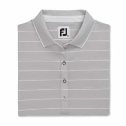 FootJoy Women's Pique Pinstripe Half Sleeve Polo 13 FootJoy Women's Pique Pinstripe Half Sleeve Polo -golf ball Shop footjoy womens pique pinstripe half sleeve polo light grey heather 04 93987.1673903510