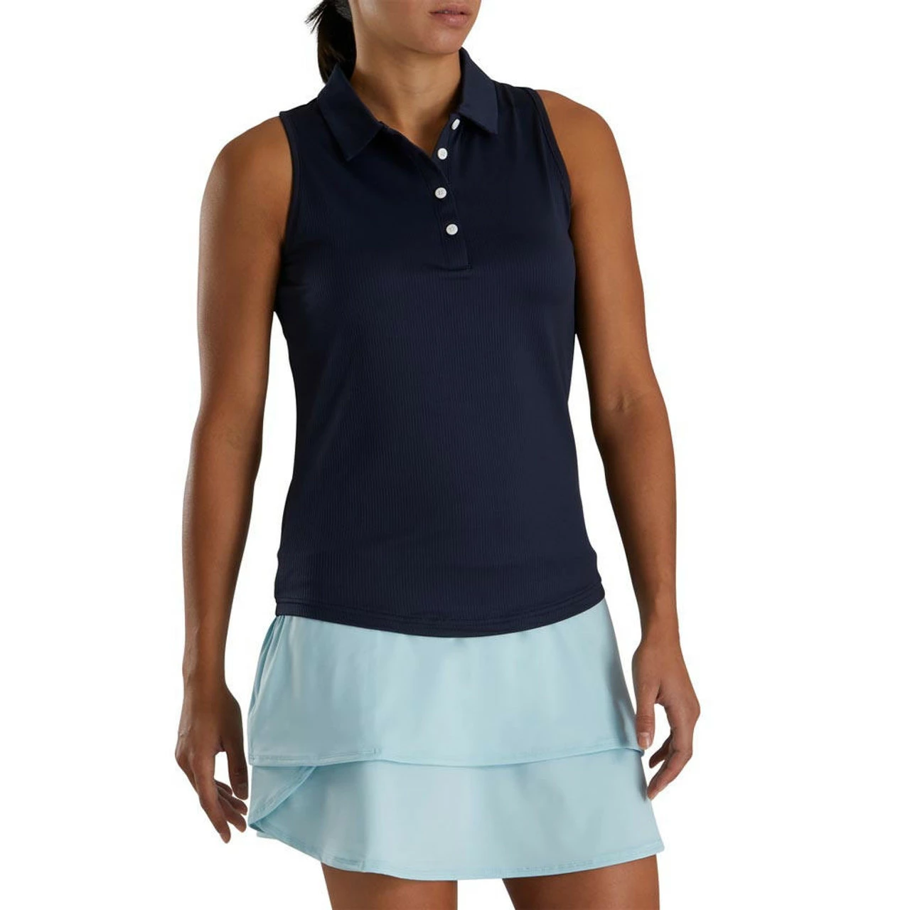 FootJoy Women's Ribbed Sleeveless Polo 6 FootJoy Women's Ribbed Sleeveless Polo - Image 4