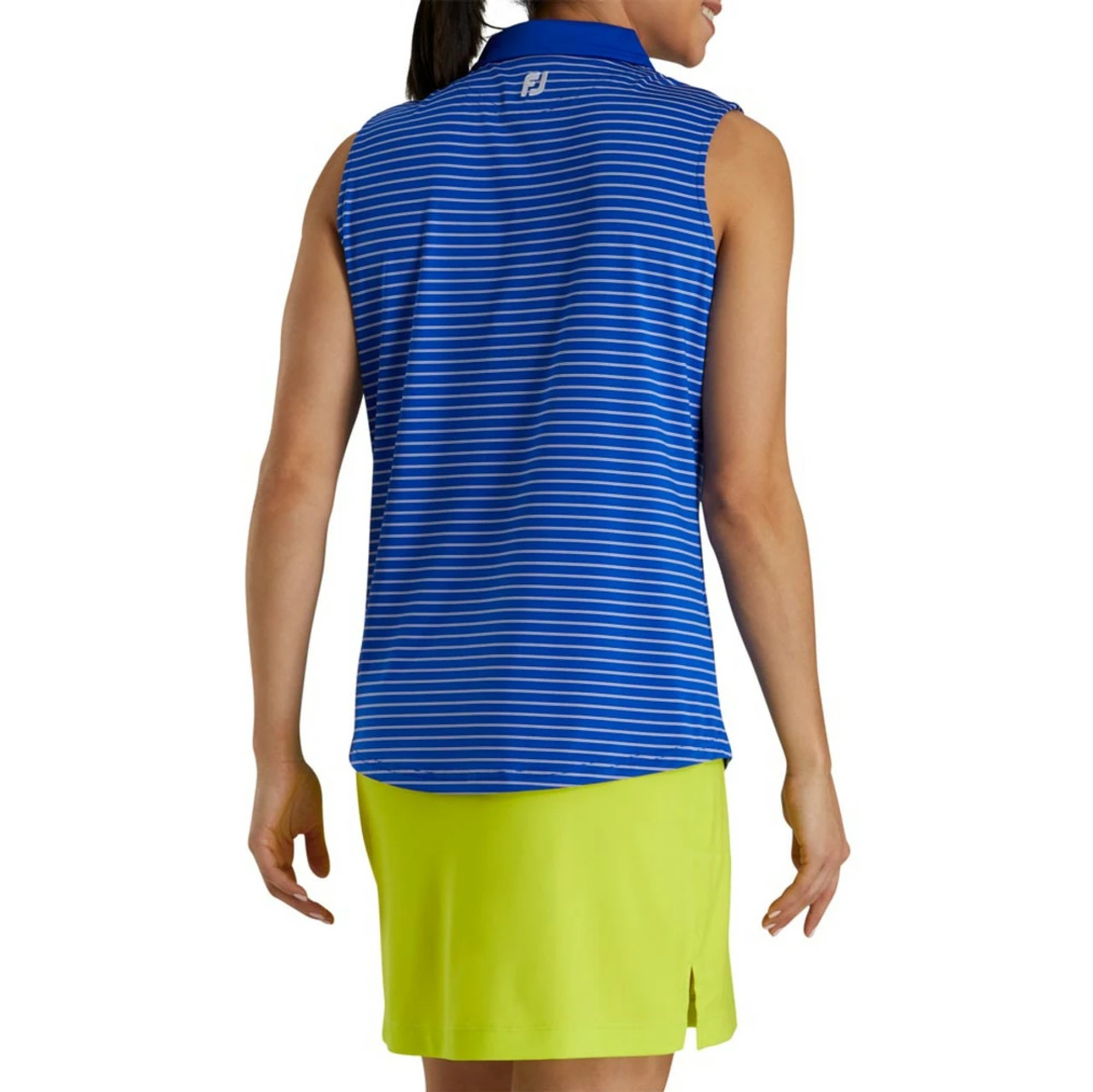 FootJoy Women's Sleeveless Pinstripe Polo 5 FootJoy Women's Sleeveless Pinstripe Polo - Image 3
