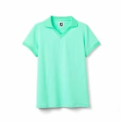 FootJoy Women's Stretch Lisle End On End Open Collar Polo 9 FootJoy Women's Stretch Lisle End On End Open Collar Polo -golf ball Shop footjoy womens stretch lisle end on end open collar polo spearmint 01 36663.1633379496