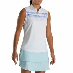 FootJoy Women's Watercolor Block Sleeveless Polo 29 FootJoy Women's Watercolor Block Sleeveless Polo -golf ball Shop footjoy womens watercolor block sleeveless polo white violet 02 43612.1676590005