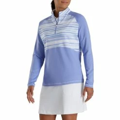 FootJoy Women's Watercolor Half-Zip Mid-Layer -golf ball Shop footjoy womens watercolor half zip mid layer violet 02 07700.1676596242