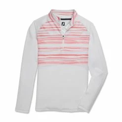 FootJoy Women's Watercolor Half-Zip Mid-Layer -golf ball Shop footjoy womens watercolor half zip mid layer white 01 62979.1676597190