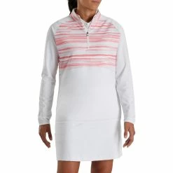 FootJoy Women's Watercolor Half-Zip Mid-Layer -golf ball Shop footjoy womens watercolor half zip mid layer white 02 25539.1676598846