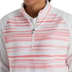 FootJoy Women's Watercolor Half-Zip Mid-Layer -golf ball Shop footjoy womens watercolor half zip mid layer white 04 88961.1676598409
