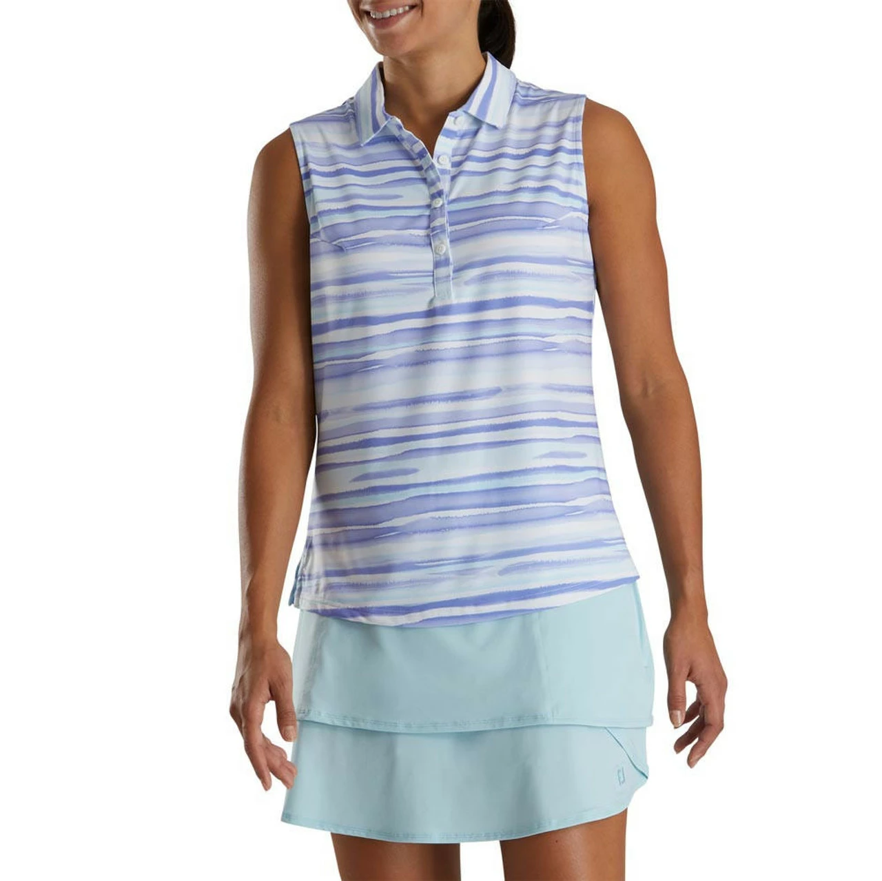 FootJoy Women's Watercolor Sleeveless Polo 7 FootJoy Women's Watercolor Sleeveless Polo - Image 5