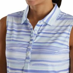 FootJoy Women's Watercolor Sleeveless Polo 16 FootJoy Women's Watercolor Sleeveless Polo -golf ball Shop footjoy womens watercolor sleeveless polo violet 03 06923.1673906713