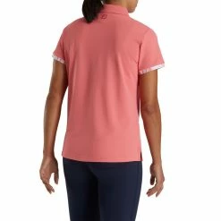 FootJoy Women's Watercolor Trim Polo 46 FootJoy Women's Watercolor Trim Polo -golf ball Shop footjoy womens watercolor trim polo bright coral 03 49137.1676582401
