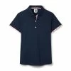 FootJoy Women's Watercolor Trim Polo -golf ball Shop footjoy womens watercolor trim polo navy 01 18444.1676589205