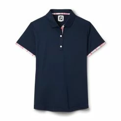 FootJoy Women's Watercolor Trim Polo 27 FootJoy Women's Watercolor Trim Polo -golf ball Shop footjoy womens watercolor trim polo navy 01 89417.1676592406