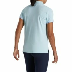 FootJoy Women's Watercolor Trim Polo 39 FootJoy Women's Watercolor Trim Polo -golf ball Shop footjoy womens watercolor trim polo sky 03 73034.1676589942