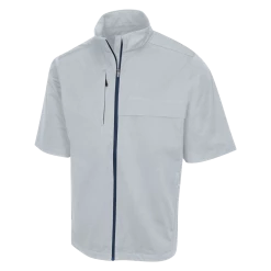 Greg Norman Weatherknit Short Sleeve Full-Zip Jacket -golf ball Shop greg norman weatherknit short sleeve full zip jacket shark grey 01 50477.1642695382