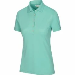 Greg Norman Women's Freedom Micro Pique Short Sleeve Polo -golf ball Shop greg norman womens freedom micro pique short sleeve polo waterfall 01 80071.1659043413
