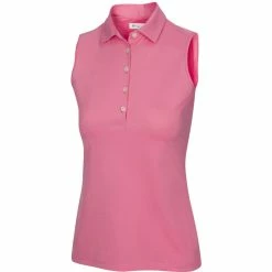 Greg Norman Women's Freedom Micro Pique Sleeveless Polo -golf ball Shop greg norman womens freedom micro pique sleeveless polo coral guava 01 18205.1659043420