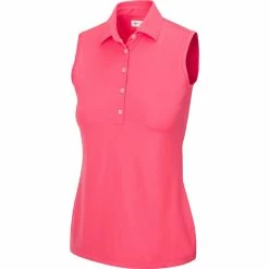 Greg Norman Women's Freedom Micro Pique Sleeveless Polo -golf ball Shop greg norman womens freedom micro pique sleeveless polo field poppy 01 89087.1659043420