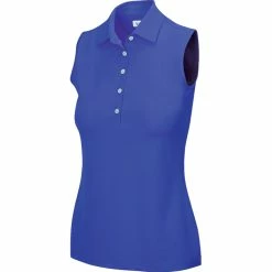 Greg Norman Women's Freedom Micro Pique Sleeveless Polo -golf ball Shop greg norman womens freedom micro pique sleeveless polo maritime 01 95154.1659043420