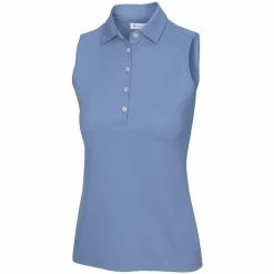 Greg Norman Women's Freedom Micro Pique Sleeveless Polo -golf ball Shop greg norman womens freedom micro pique sleeveless polo sweet iris 01 91562.1659043420