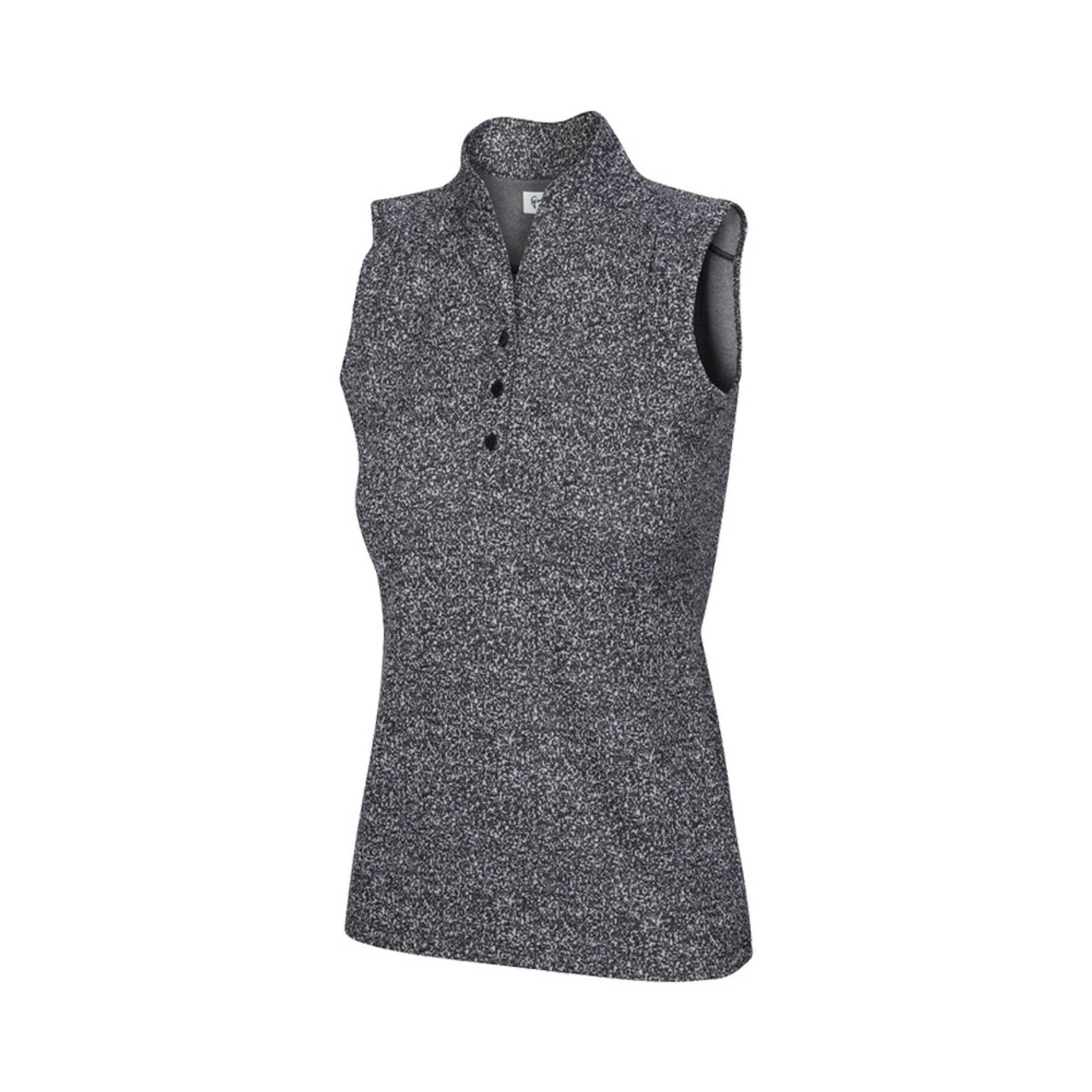 Greg Norman Women's Heathered Dot Sleeveless Polo 3 Greg Norman Women's Heathered Dot Sleeveless Polo