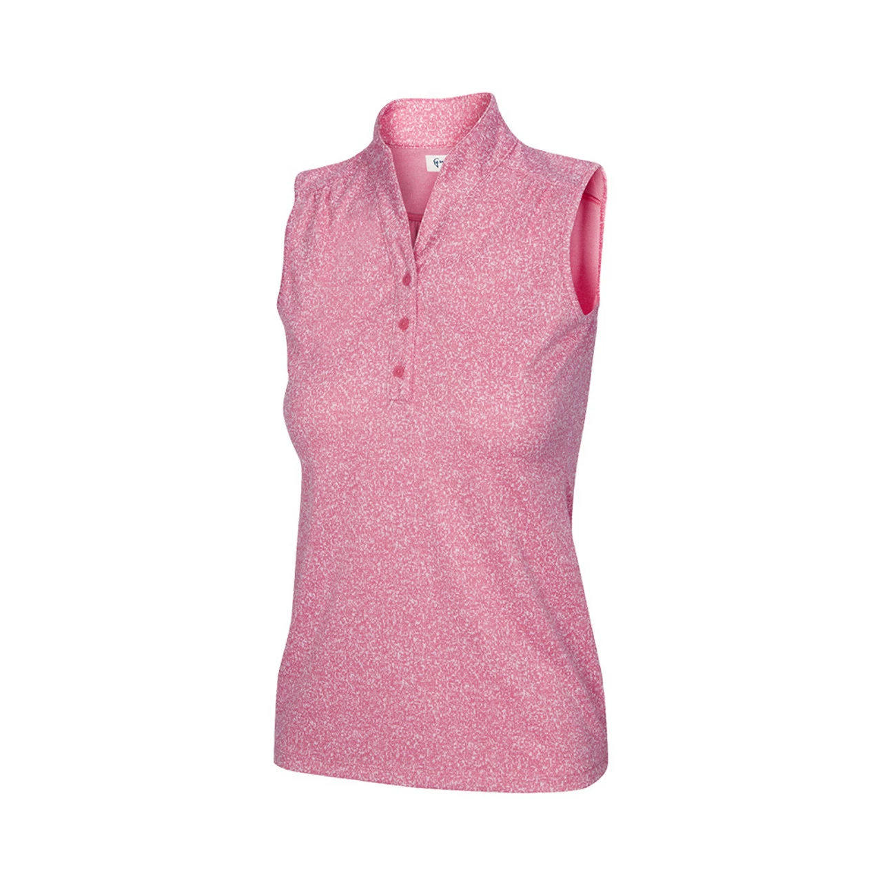 Greg Norman Women's Heathered Dot Sleeveless Polo 6 Greg Norman Women's Heathered Dot Sleeveless Polo - Image 4