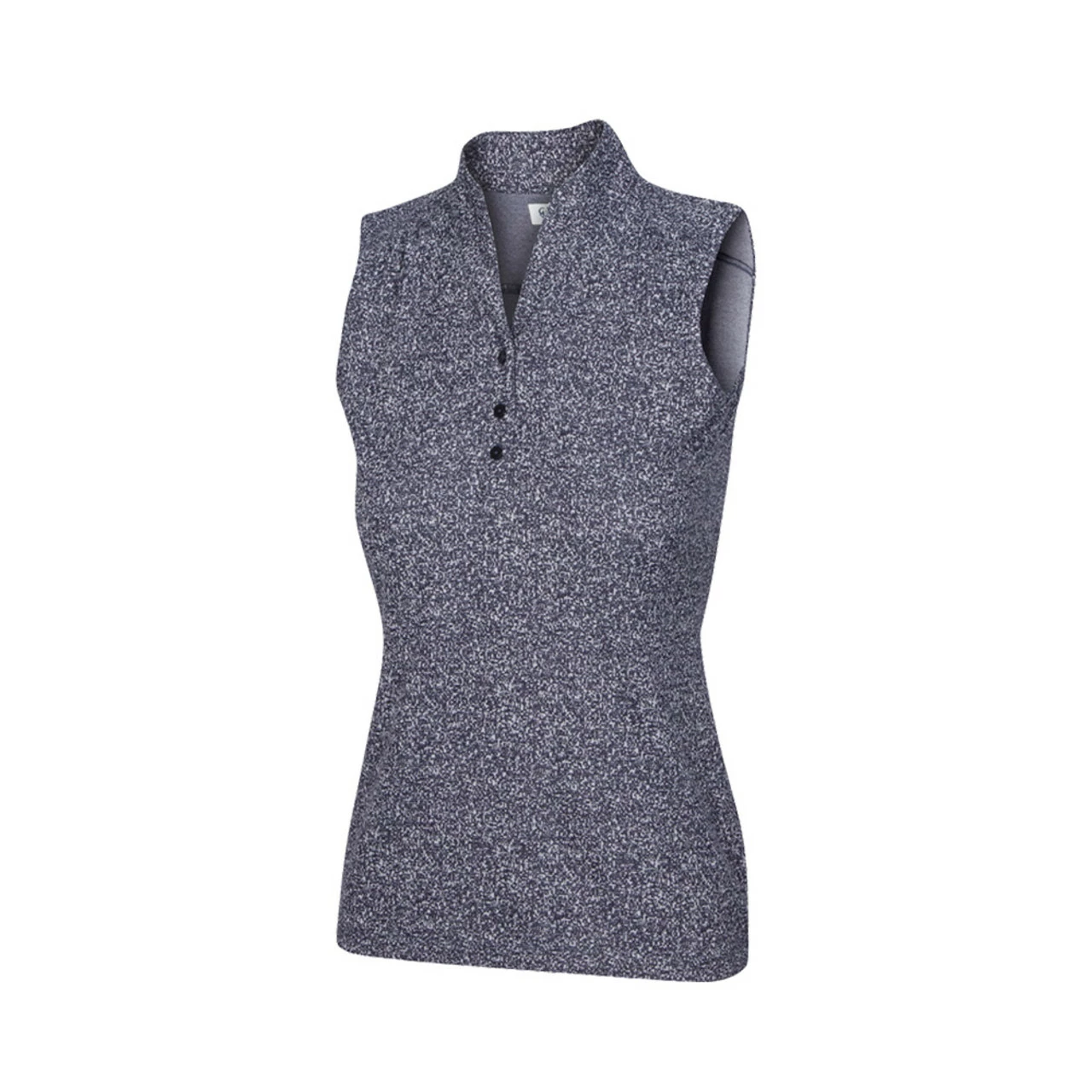 Greg Norman Women's Heathered Dot Sleeveless Polo 4 Greg Norman Women's Heathered Dot Sleeveless Polo - Image 2
