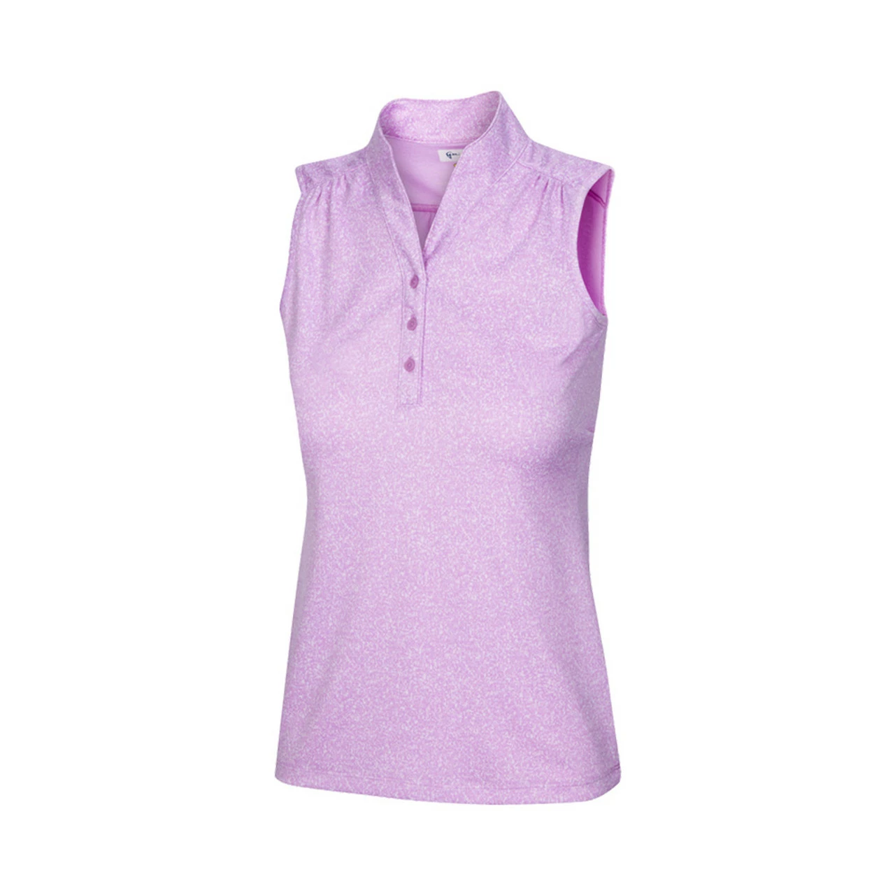 Greg Norman Women's Heathered Dot Sleeveless Polo 7 Greg Norman Women's Heathered Dot Sleeveless Polo - Image 5