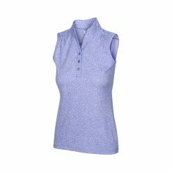 Greg Norman Women's Heathered Dot Sleeveless Polo 15 Greg Norman Women's Heathered Dot Sleeveless Polo -golf ball Shop greg norman womens heathered dot sleeveless polo sweet iris 01 41050.1651765028