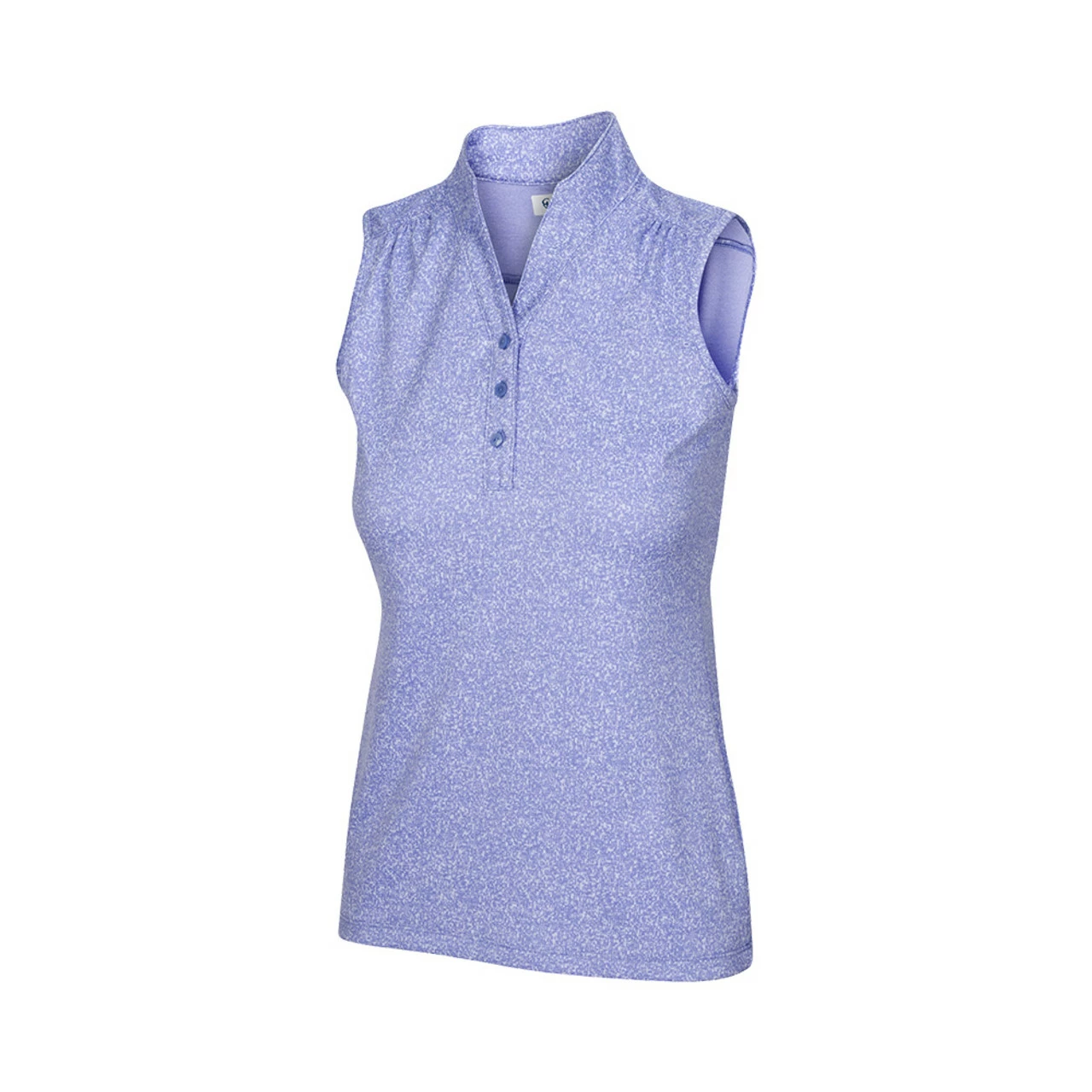 Greg Norman Women's Heathered Dot Sleeveless Polo 9 Greg Norman Women's Heathered Dot Sleeveless Polo - Image 7