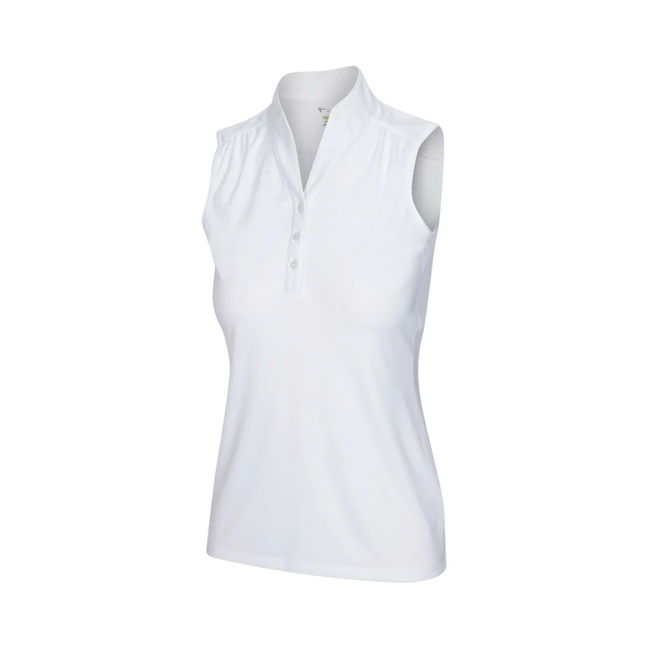 Greg Norman Women's Heathered Dot Sleeveless Polo 5 Greg Norman Women's Heathered Dot Sleeveless Polo - Image 3
