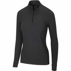 Greg Norman Women's Peached Heather 1/4 Zip -golf ball Shop greg norman womens peached heather 1 4 zip black heather 01 62800.1633111170