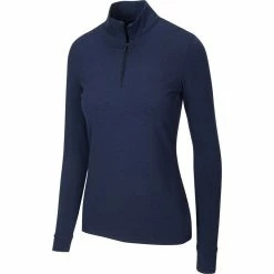 Greg Norman Women's Peached Heather 1/4 Zip -golf ball Shop greg norman womens peached heather 1 4 zip navy heather 01 93420.1633111170