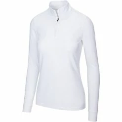 Greg Norman Women's Peached Heather 1/4 Zip -golf ball Shop greg norman womens peached heather 1 4 zip white 01 1 49475.1633111169