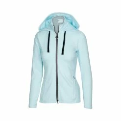 Greg Norman Women's Sofia Jacket -golf ball Shop greg norman womens sofia jacket pure aqua heather 01 12738.1644439030