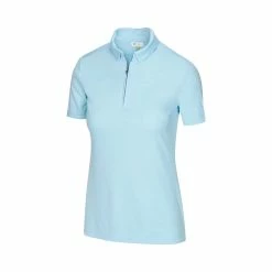 Greg Norman Women's Zip Polo -golf ball Shop greg norman womens zip polo pure aqua 01 35735.1644418951