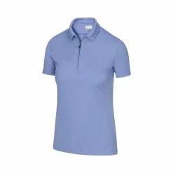 Greg Norman Women's Zip Polo -golf ball Shop greg norman womens zip polo sweet iris 01 28807.1644418951