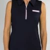 Jofit Sleeveless Pocket Polo - Midnight