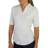 Jofit Scallop 1/2 Sleeve Polo - White -golf ball Shop jofit 18388.1640897537