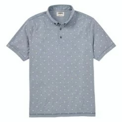 Linksoul Micro Fern Print Oxford Polo -golf ball Shop linksoul micro fern print oxford polo river 01 57918.1676590849
