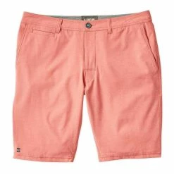 Linksoul Solid Boardwalker Shorts - Previous Season Style -golf ball Shop linksoul solid boardwalker short previous season style papaya 01 28409.1632510665