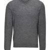 Matte Grey Ridge Long Sleeve V-Neck 2 Matte Grey Ridge Long Sleeve V-Neck -golf ball Shop matte grey ridge long sleeve v neck jet grey 01 85029.1632935329
