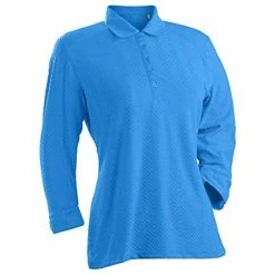 Nancy Lopez Grace 3/4 Sleeve Polo -golf ball Shop nancy lopez grace 3 4 sleeve polo blue bird 01 76092.1633541344