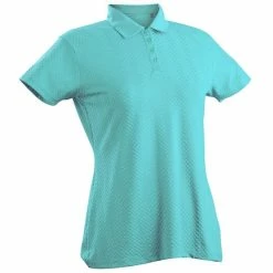 Nancy Lopez Grace Short Sleeve Polo -golf ball Shop nancy lopez grace short sleeve polo aqua 01 73765.1633540312