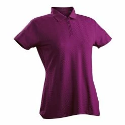 Nancy Lopez Grace Short Sleeve Polo -golf ball Shop nancy lopez grace short sleeve polo dark magenta 01 53342.1633540312