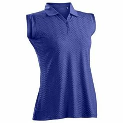 Nancy Lopez Grace Sleeveless Polo -golf ball Shop nancy lopez grace sleeveless polo indigo 01 24490.1633541706