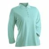 Nancy Lopez Luster 3/4 Sleeve Polo -golf ball Shop nancy lopez luster 3 4 sleeve polo aqua 01 96618.1633540841