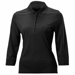 Nancy Lopez Luster 3/4 Sleeve Polo -golf ball Shop nancy lopez luster 3 4 sleeve polo black 01 88538.1633540841